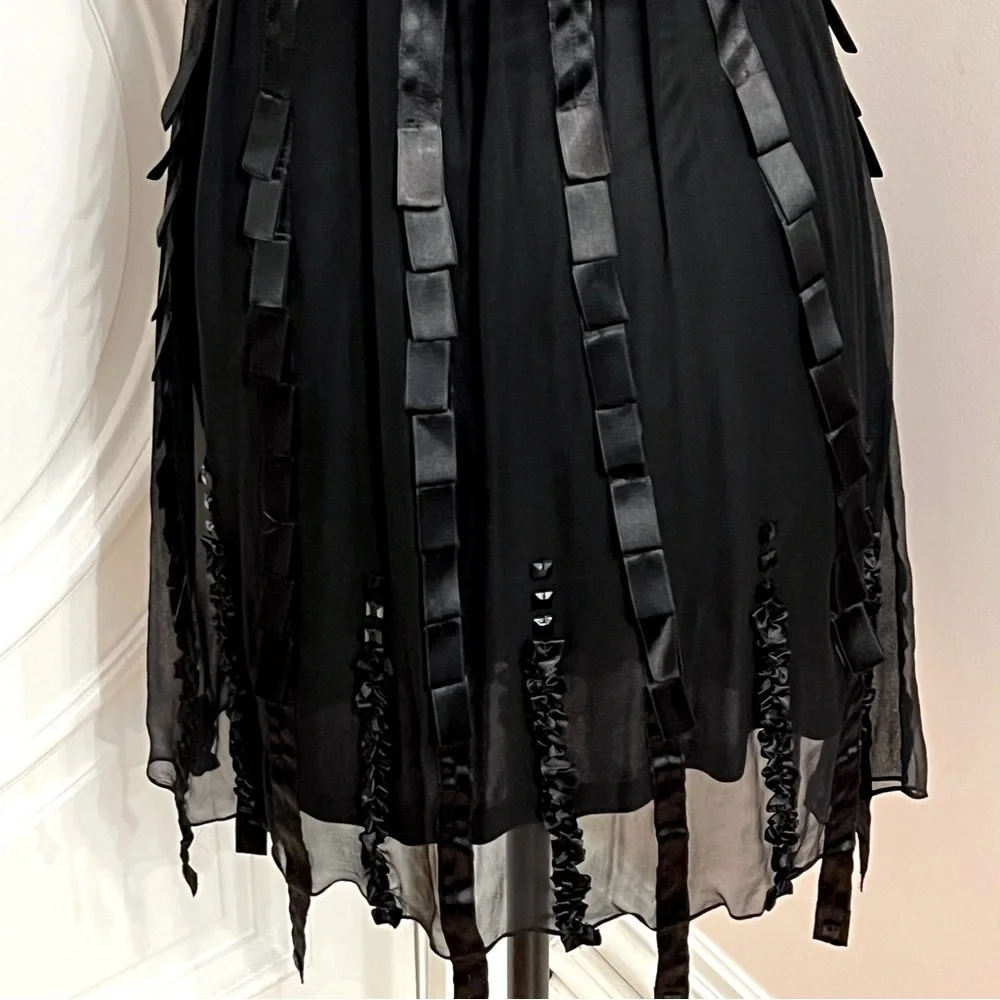 NWT Sue Wong Embellished Silk Blend Ribbon Dress - Picture 4 of 6